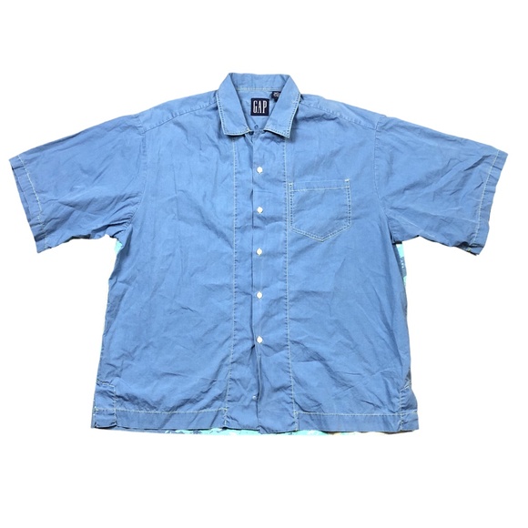 GAP Summer Skiing Vintage 90s 1994 Water Sports Button Up Shirt Mens XL - Picture 2 of 4